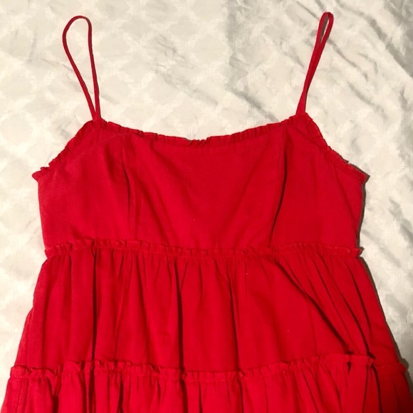 B.Smart Red Flowy Mini Babydoll Dress - Picture 3 of 5
